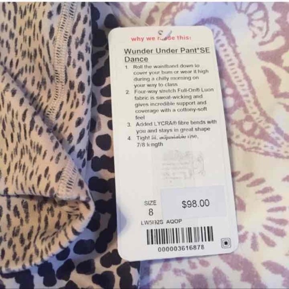 EUC* Lululemon Wunder Under Pant - Dance - Picture 4 of 4